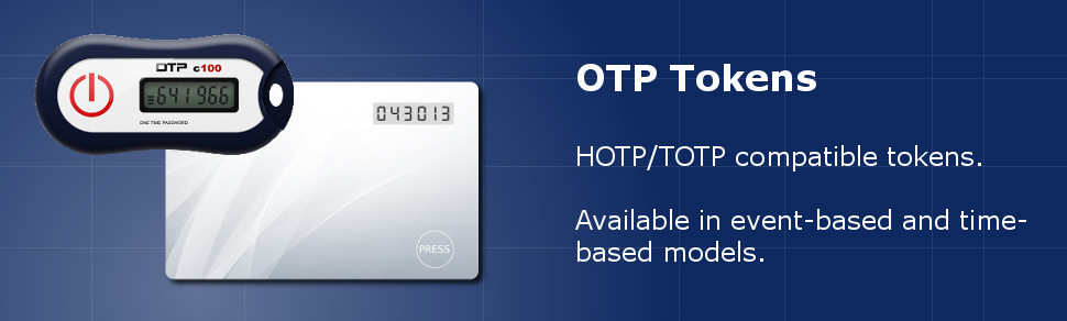One-Time Password OTP keychain token fob and display card