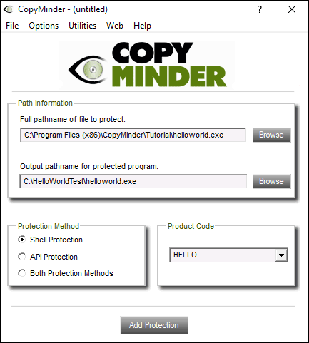 CopyMinder main screen