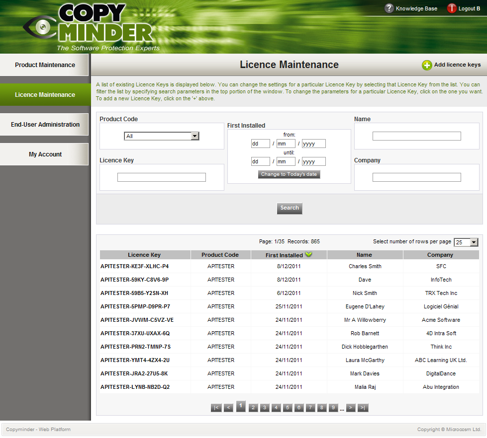 Manage Software Licensing Online Web Administration Manage Software Licensing Online Web Administration