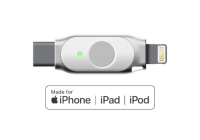 The Feitian iePass FIDO security key is certified by Apple under the MFi program
